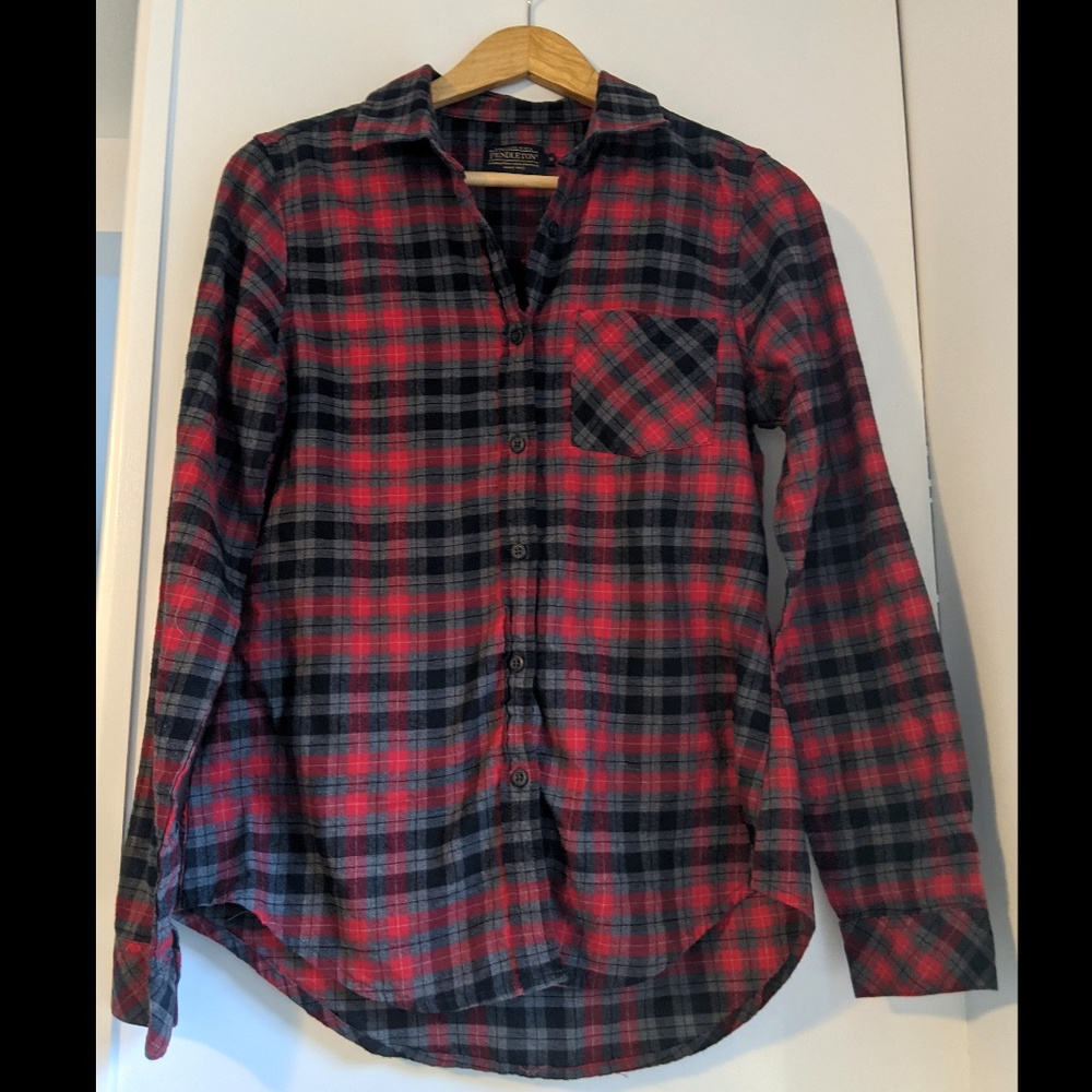 Pendleton Black and Red Plaid Flannel